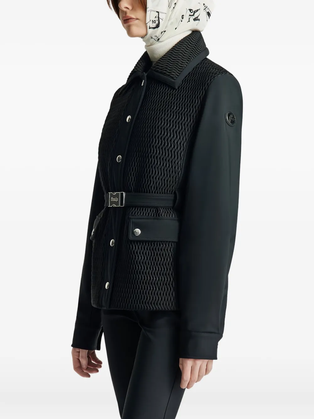 Fusalp Diamara Belted Bomber Jacket In Black