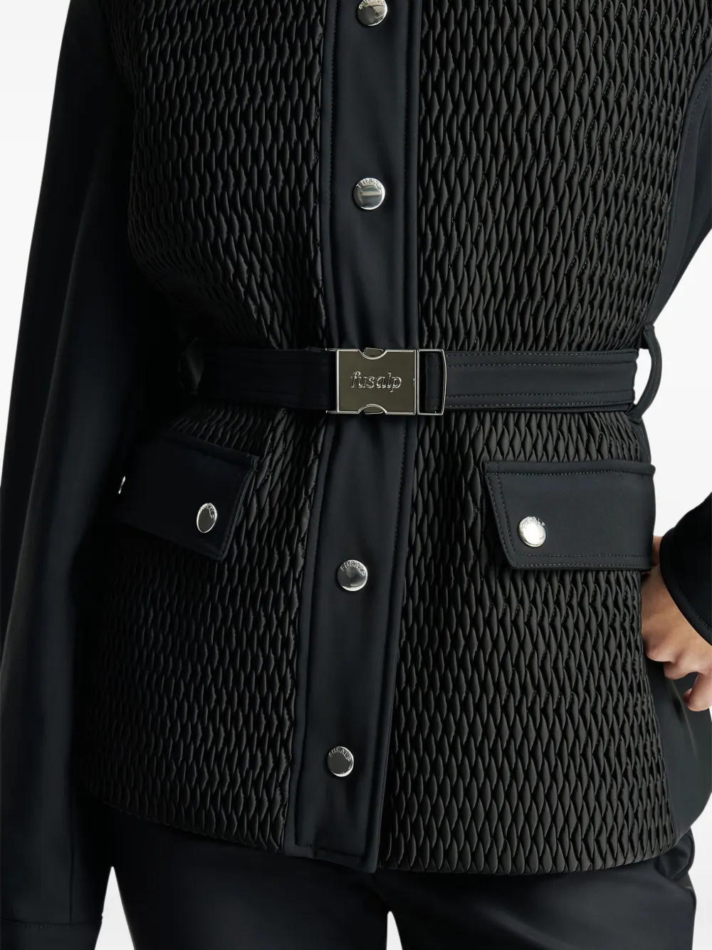 Fusalp Diamara Belted Bomber Jacket In Black