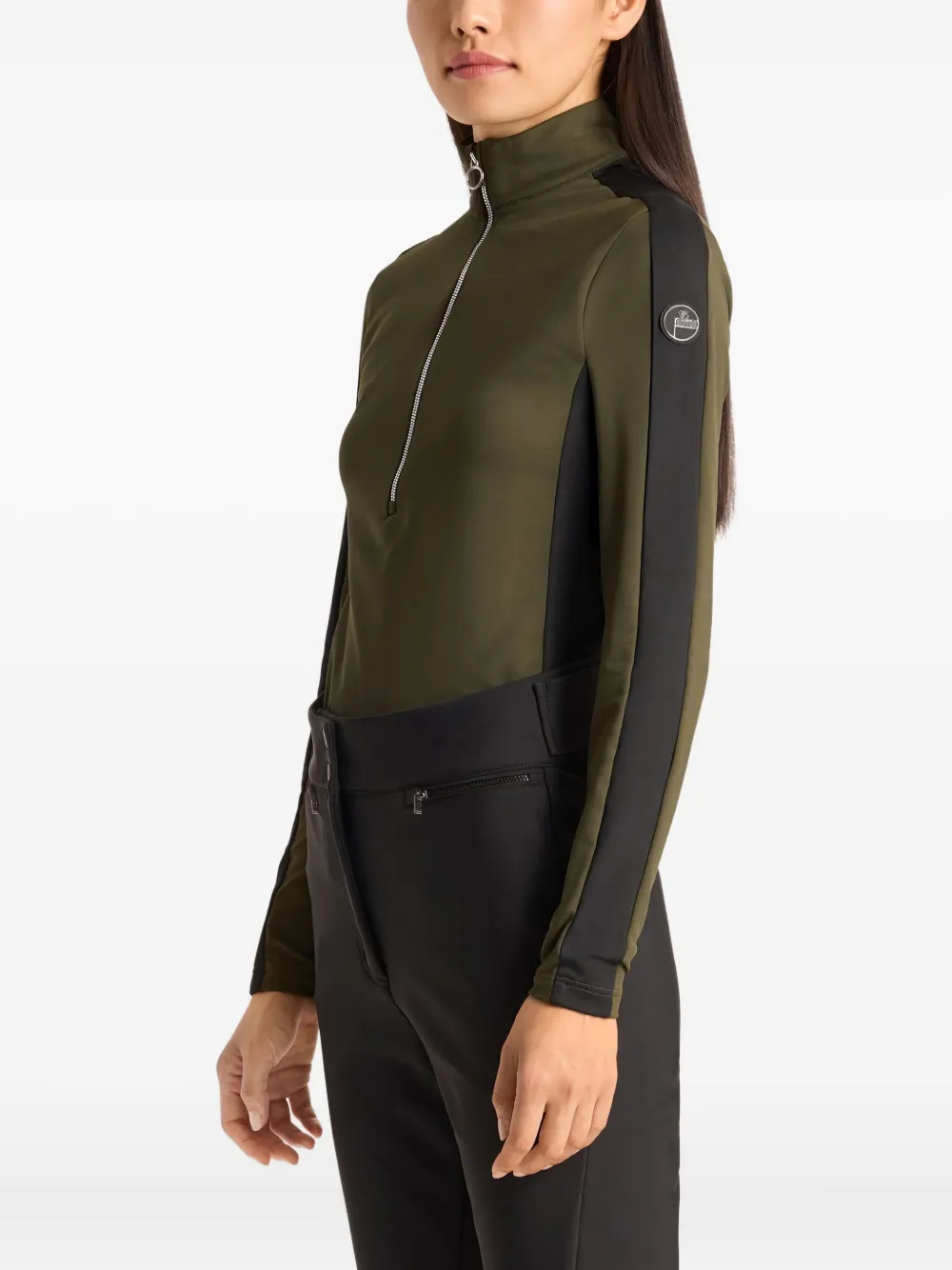 Fusalp Skitop met logodetail Groen