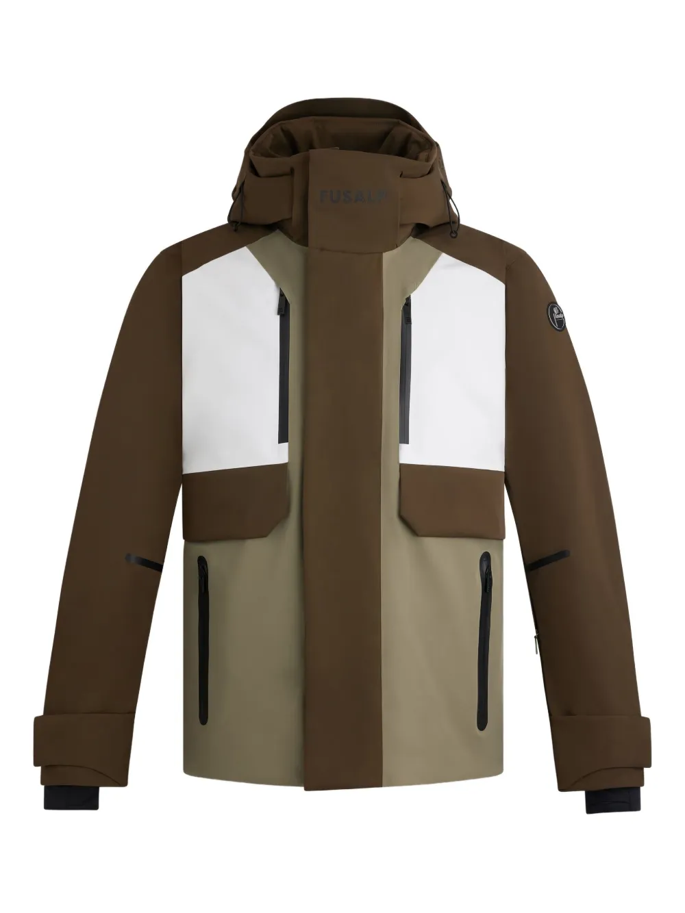 Fusalp three-tone panelled ski jacket | Brown | Image 1