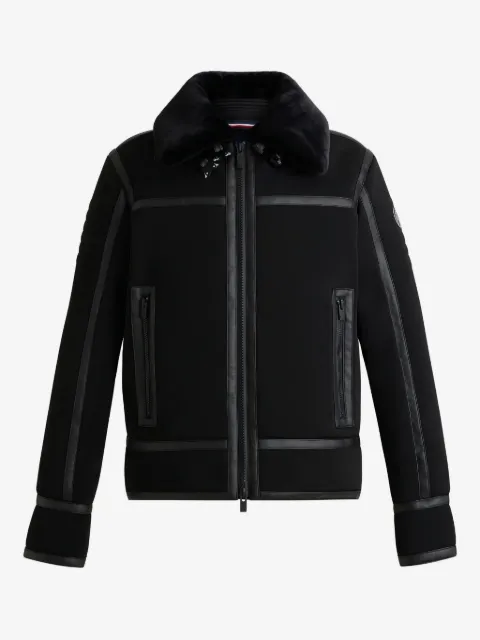Fusalp leather-trimmed bomber jacket