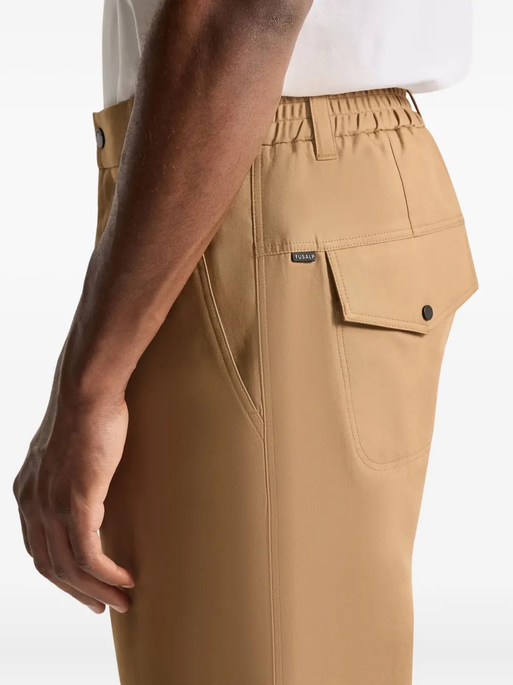 Fusalp Elastic-waist Cotton Trousers In Brown