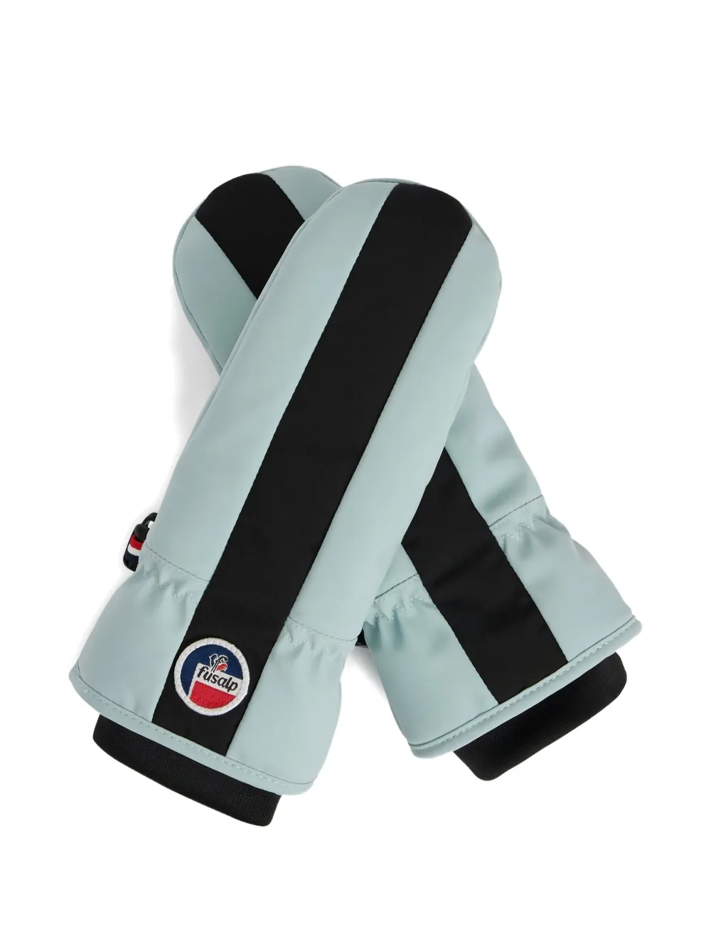 Fusalp Panelled Ski Mittens In Blue