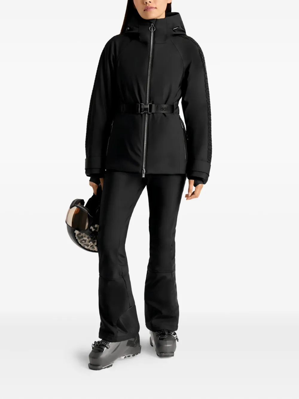 Fusalp logo-patch ski jacket - Zwart
