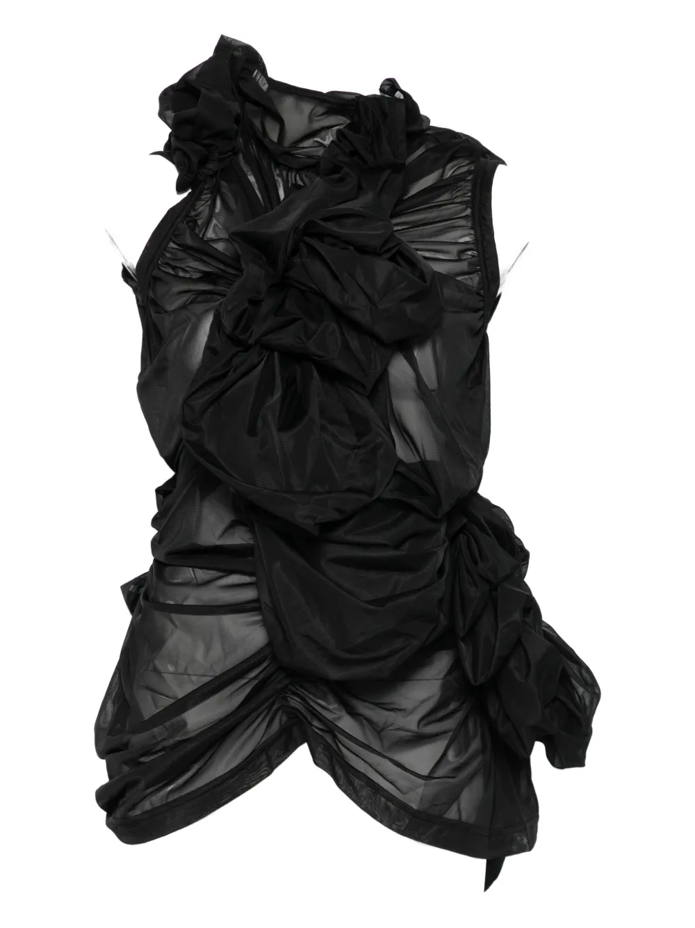 Comme Des Garçons ruffled T-shirt | Black | Image 1