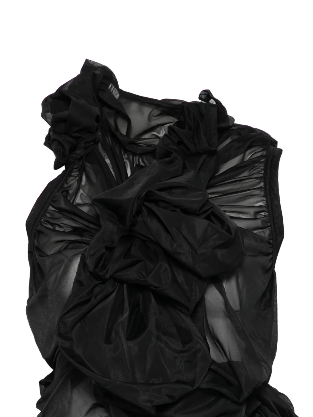 Comme Des Garçons T-shirt met ruches Zwart