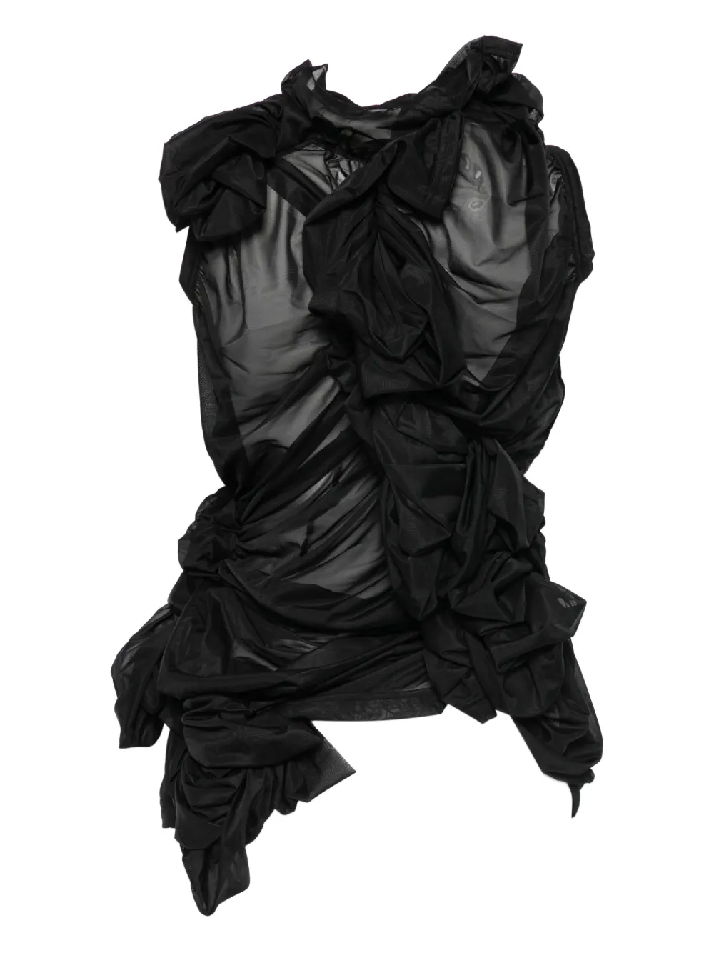 Comme Des Garçons T-shirt met ruches Zwart