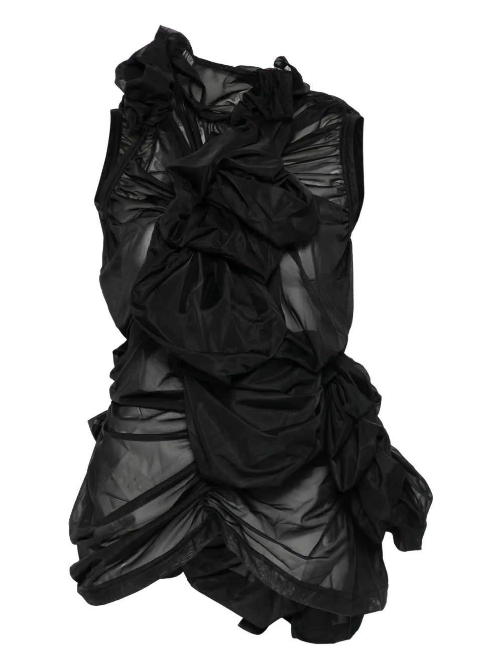 Comme Des Garçons ruffled T-shirt - Schwarz