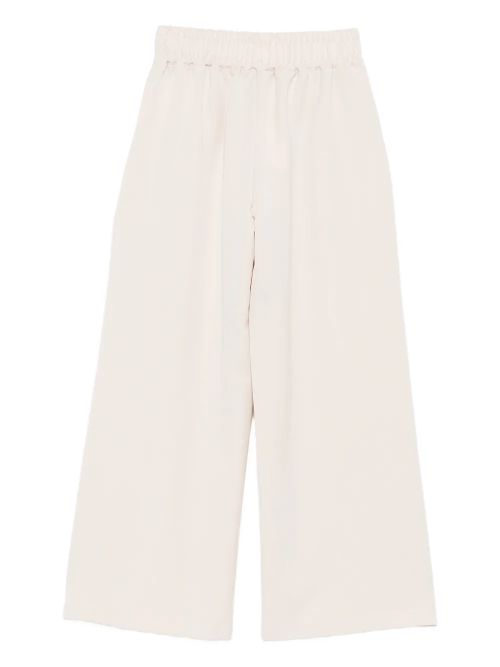 Miss Grant Elastic-waist Button-front Trousers In Neutral