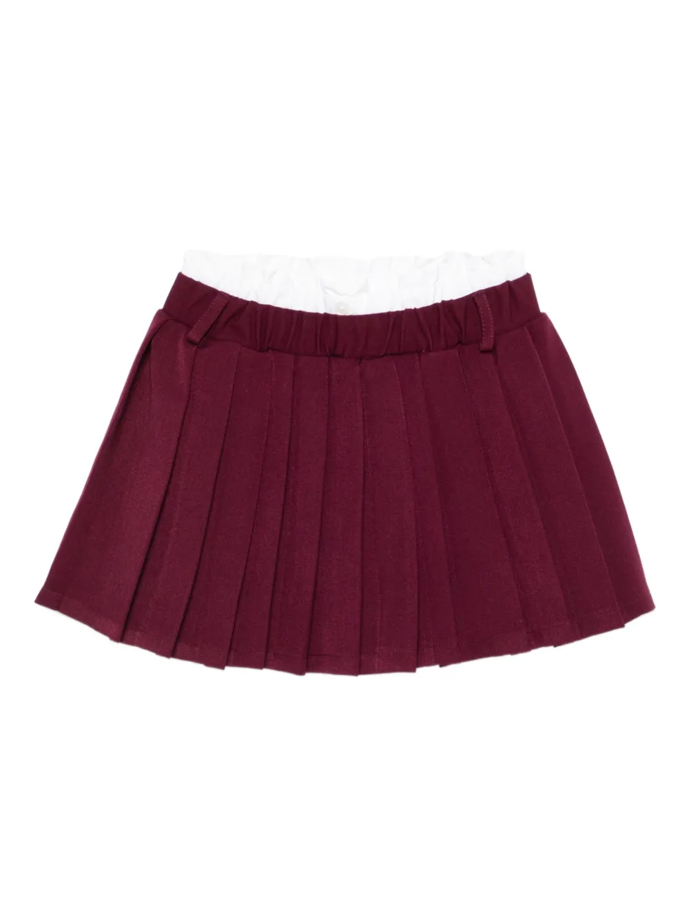 Miss Grant Kids pleated elasticated-waistband casual skirt - レッド Miss Grant Kids pleated elasticated-waistband casual skirt - レッド
