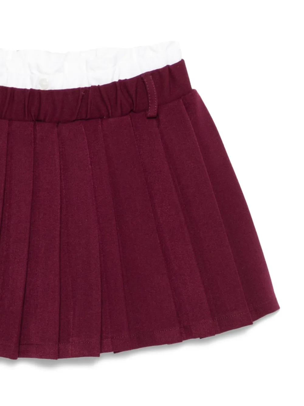 Miss Grant Pleated Elasticated-waistband Casual Skirt In Red
