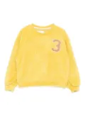 Miss Grant Kids number-applique sweatshirt - Yellow