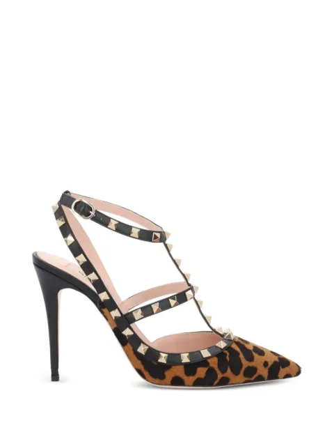 Valentino Garavani Rockstud leopard-print pumps