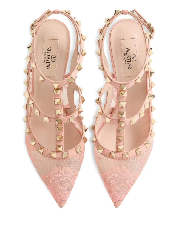 Valentino Garavani ロックスタッズ 100mm パンプス | ピンク