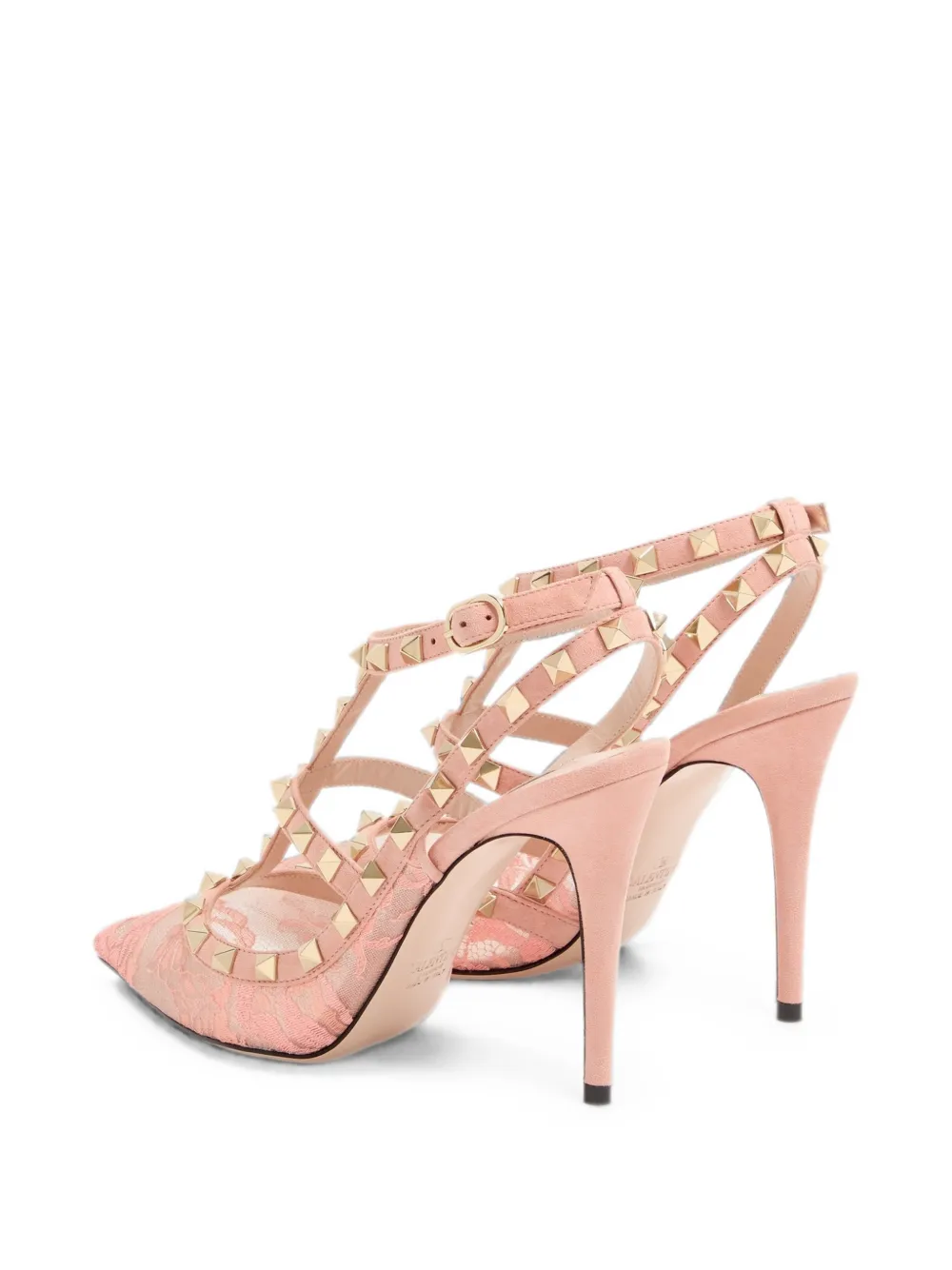 Valentino Garavani ロックスタッズ 100mm パンプス | ピンク