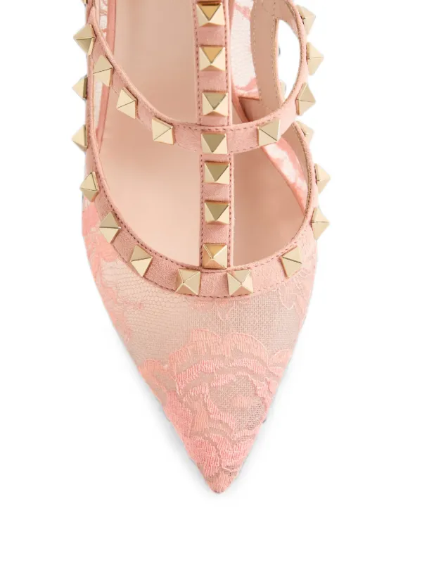 Valentino Garavani ロックスタッズ 100mm パンプス | ピンク
