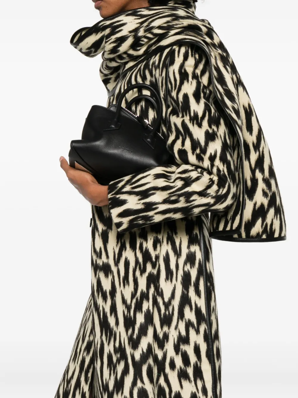 The Attico mini La Passeggiata tote bag - Zwart