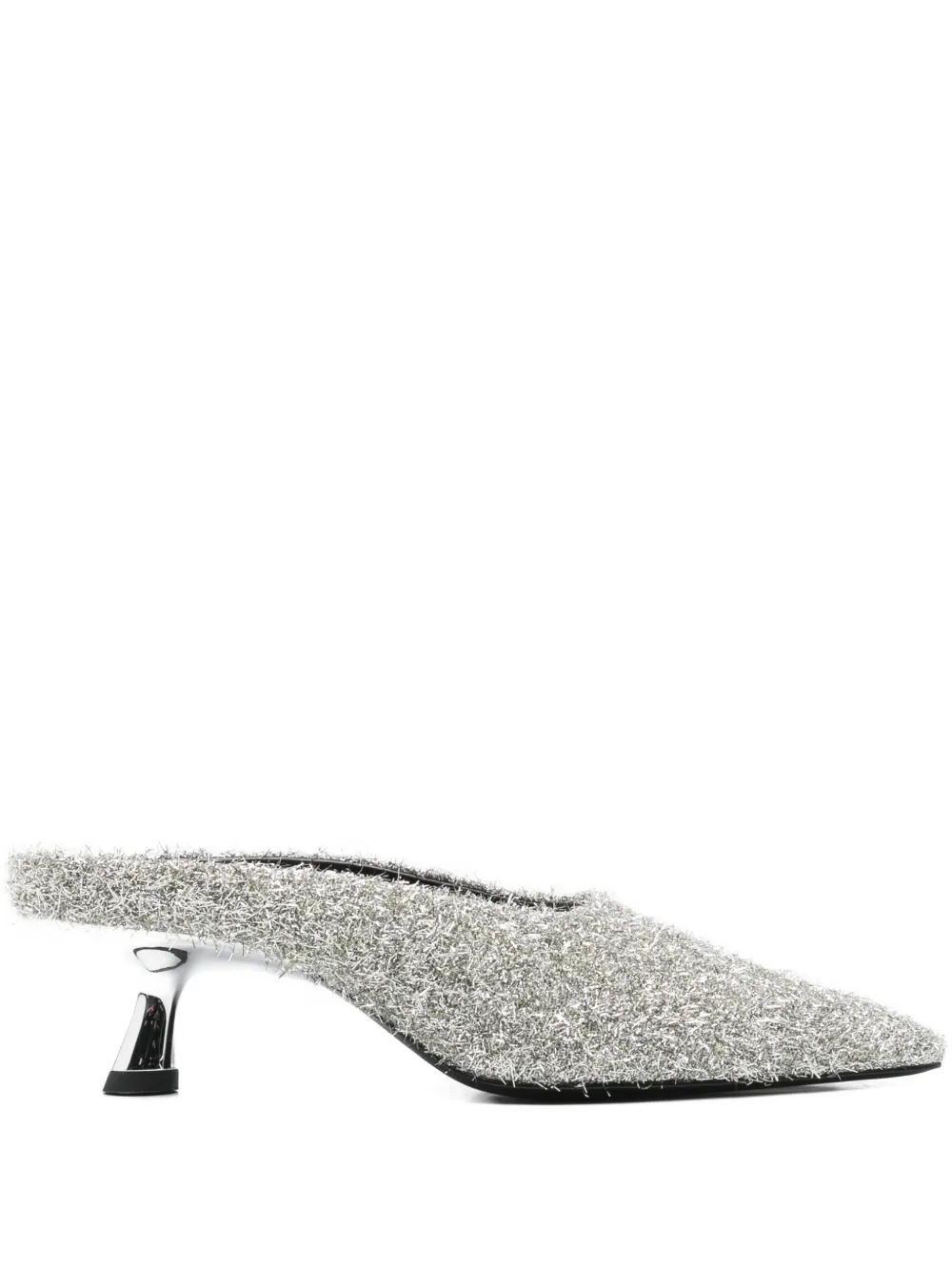 Simon Miller 55mm Pointed-toe Heeled Mules In Metallic