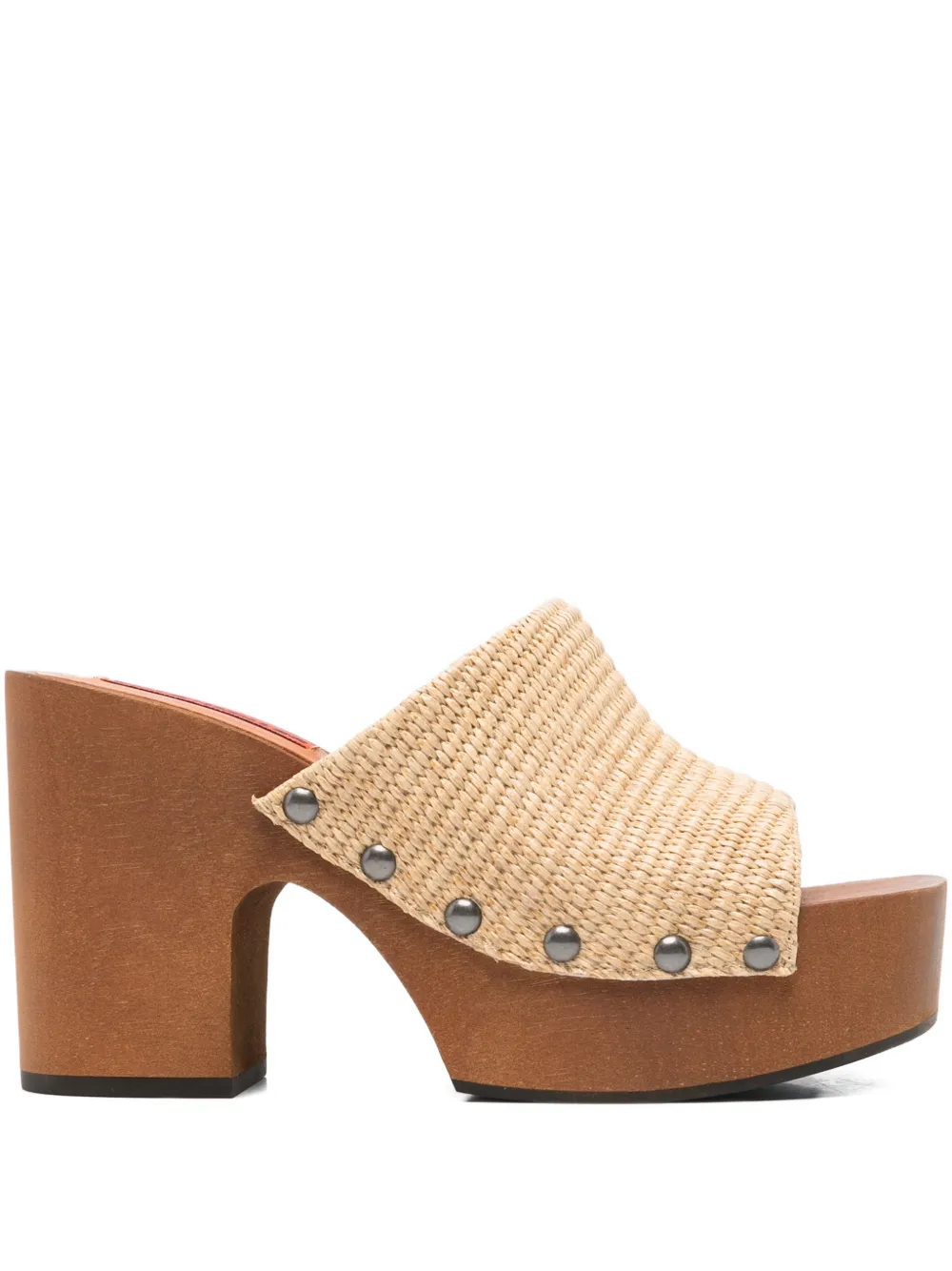 Simon Miller 110mm Stud-detail Heeled Sandals In Brown