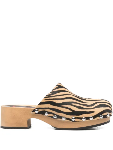 Simon Miller Rio zebra-pattern clogs