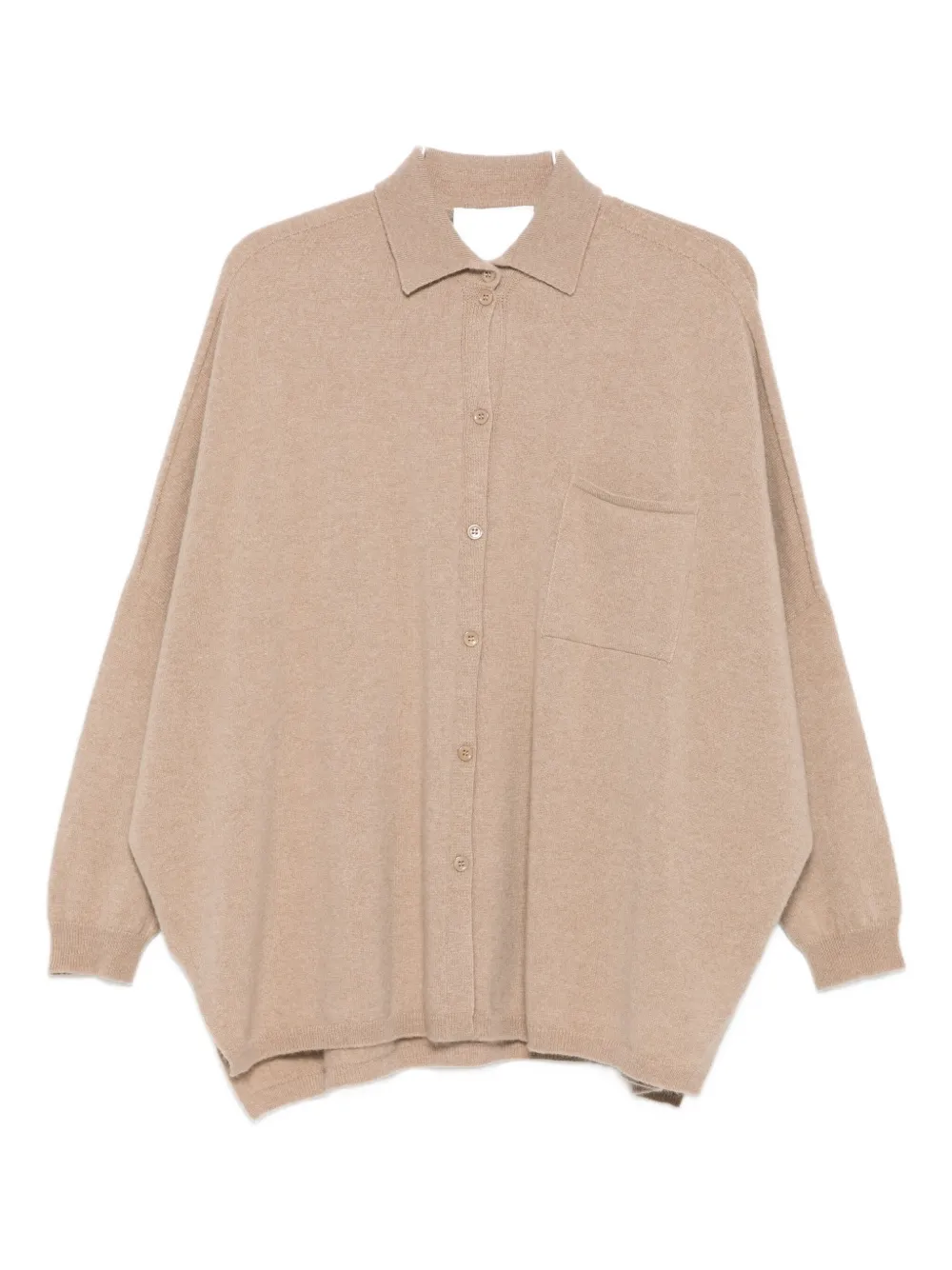Vanisé Buttoned Pocket Cardigan In Neutral