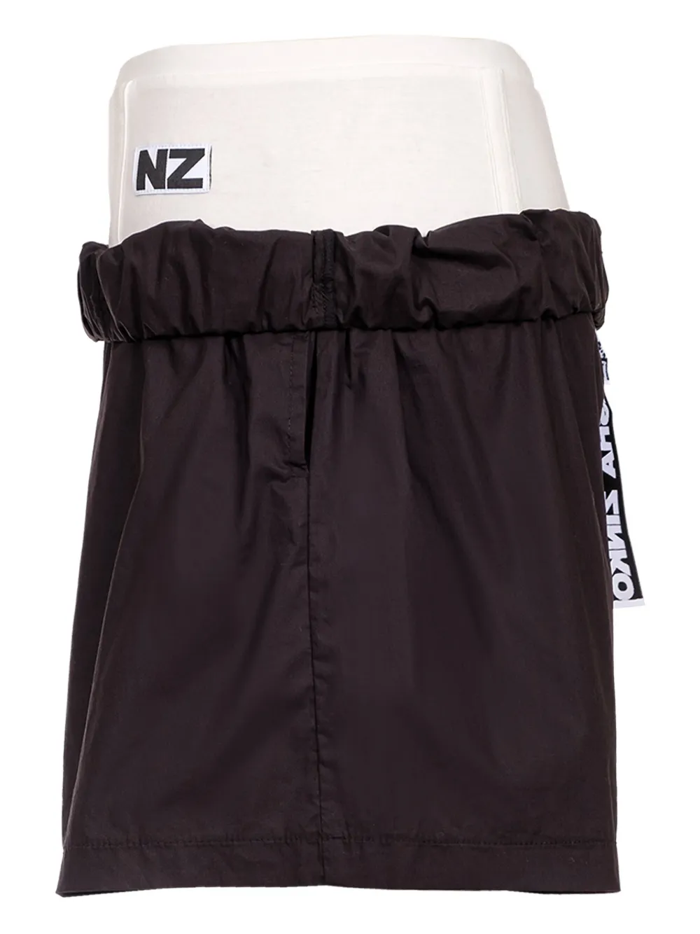 Natasha Zinko Shorts met elastische tailleband en logolabel Zwart