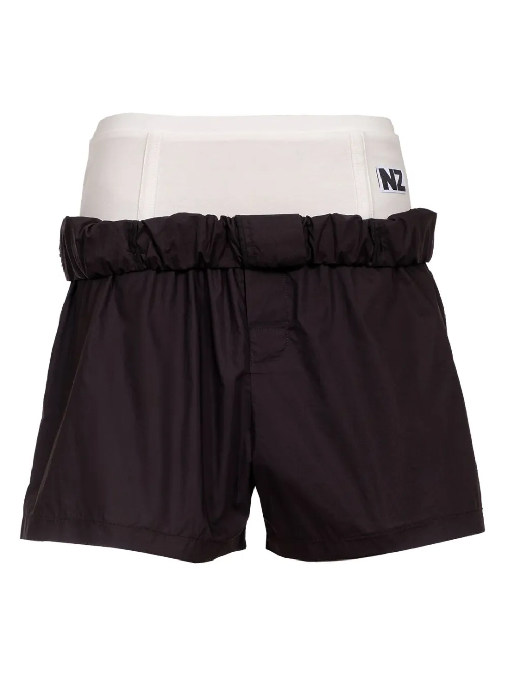 Natasha Zinko elastic-waistband logo-tag shorts | Black | Image 1