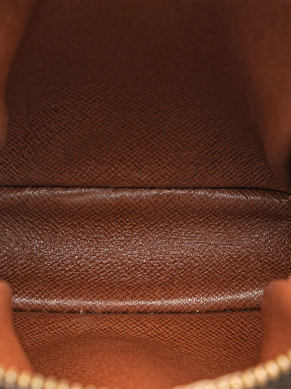 Pre-owned Louis Vuitton 1988 Monogram Mini Danube Crossbody Bag In Brown