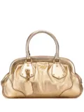 Prada Pre-Owned 2000-2013 Metallic Vitello Daino Frame handbag - Gold