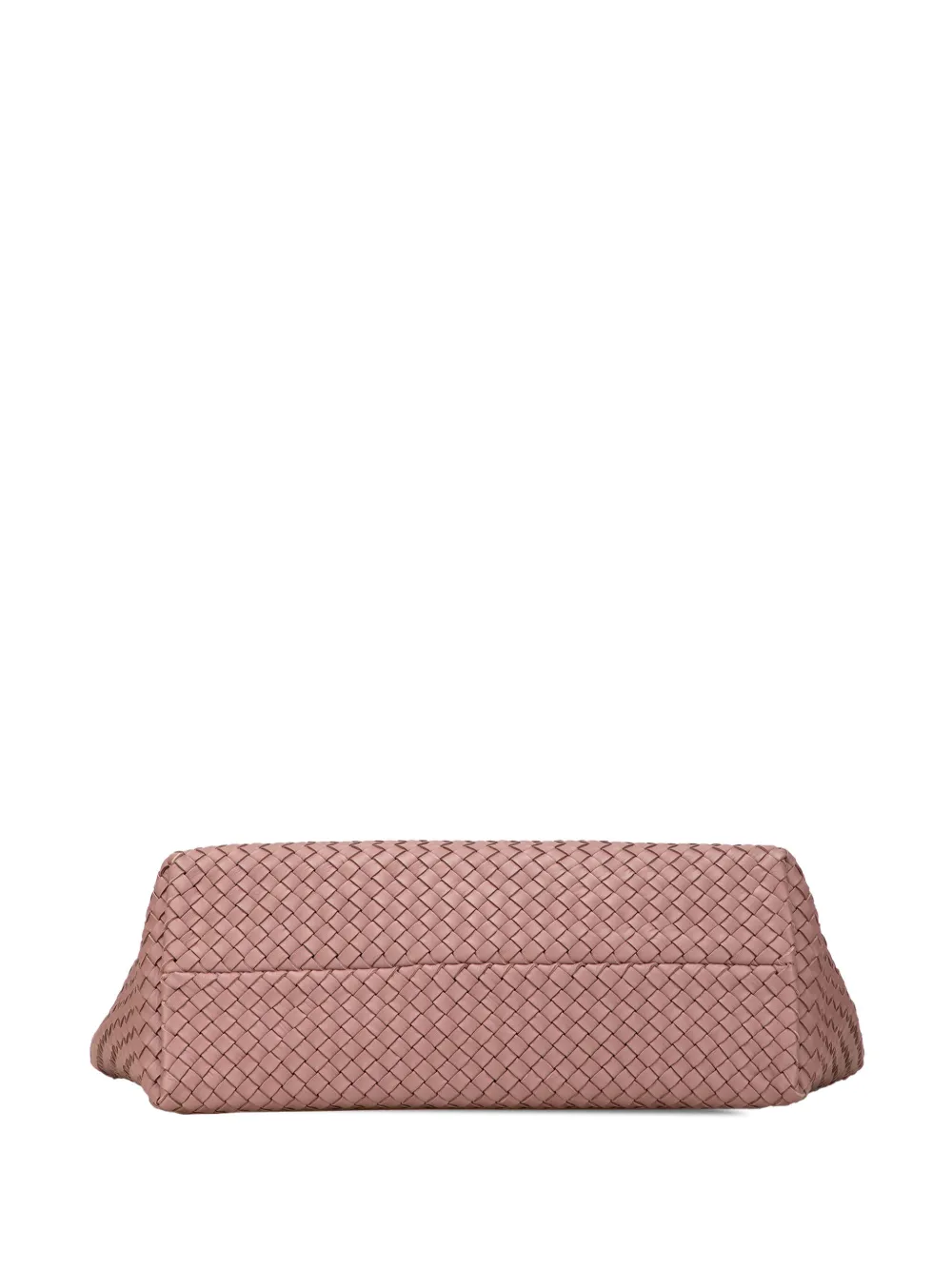 Pre-owned Bottega Veneta 2012-2025 Medium Lambskin Intreccio Cabat Tote Bag In Pink