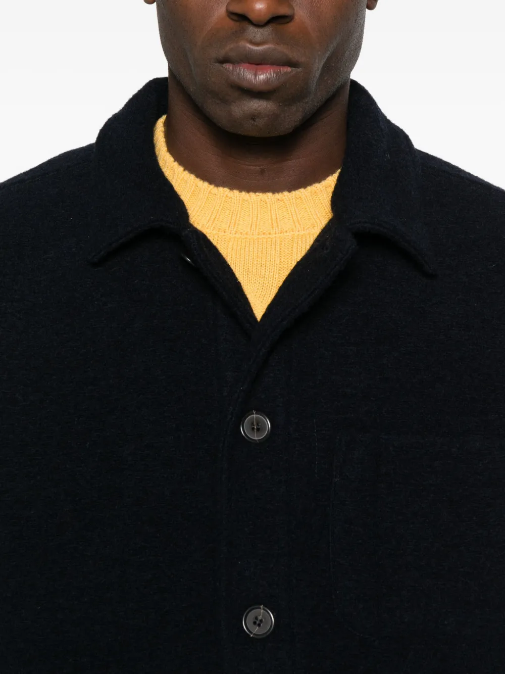 Universal Works Button-front Shirt Jacket In Black
