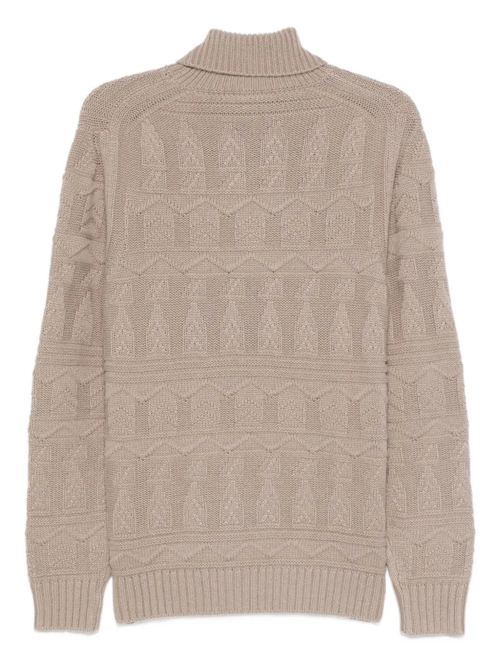 Mauro Ottaviani Kabelgebreide coltrui - Beige