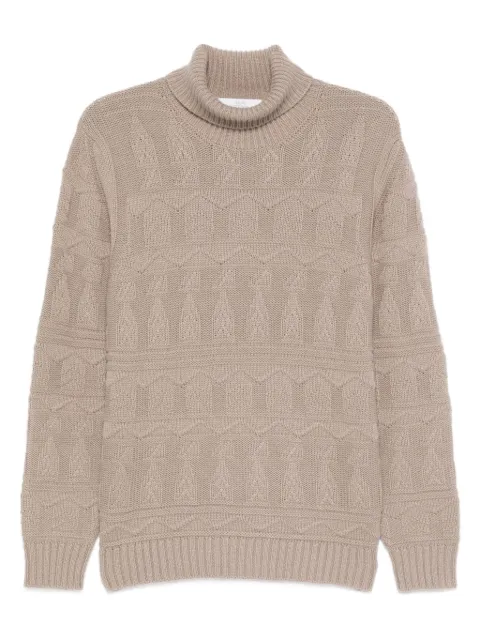Mauro Ottaviani cable-knit turtleneck sweater