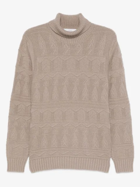 Mauro Ottaviani cable-knit turtleneck sweater