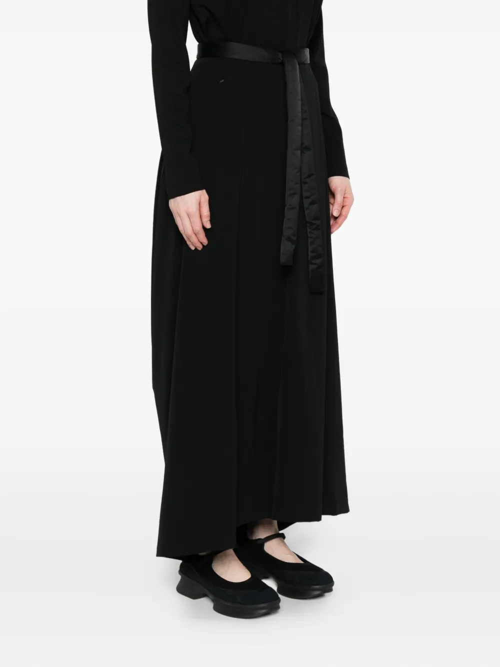 Y-3 Padded-tie Detail Skirt In Black