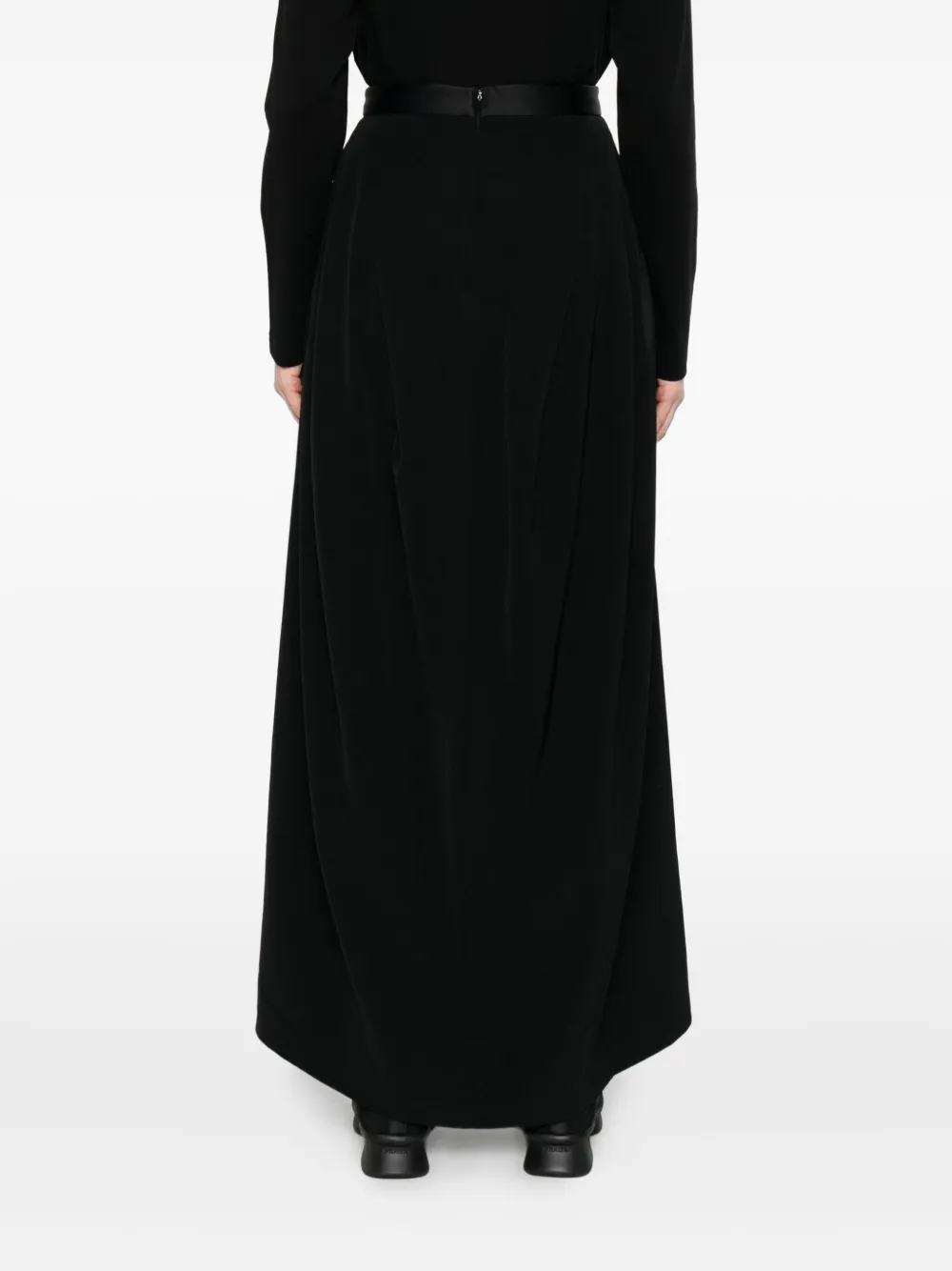 Y-3 Padded-tie Detail Skirt In Black