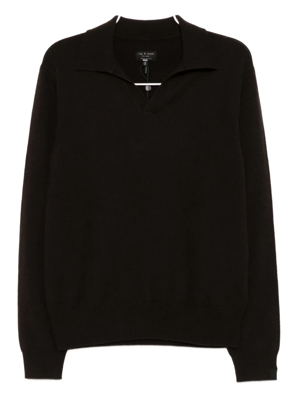 Rag & Bone Downing Polo Shirt In Black