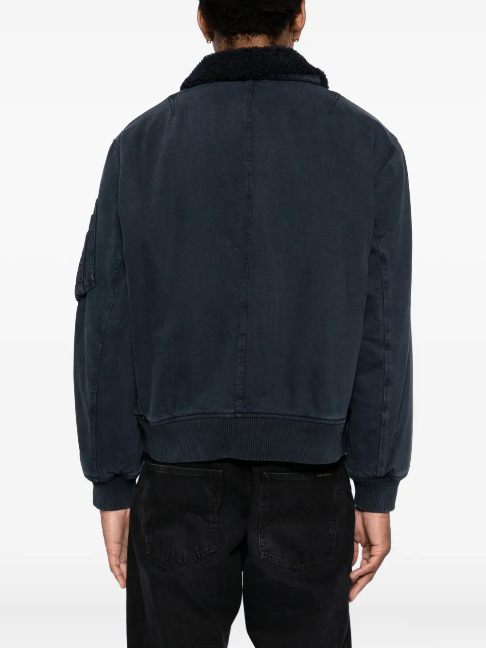 Rag & Bone Denim Bomber Jacket In Black