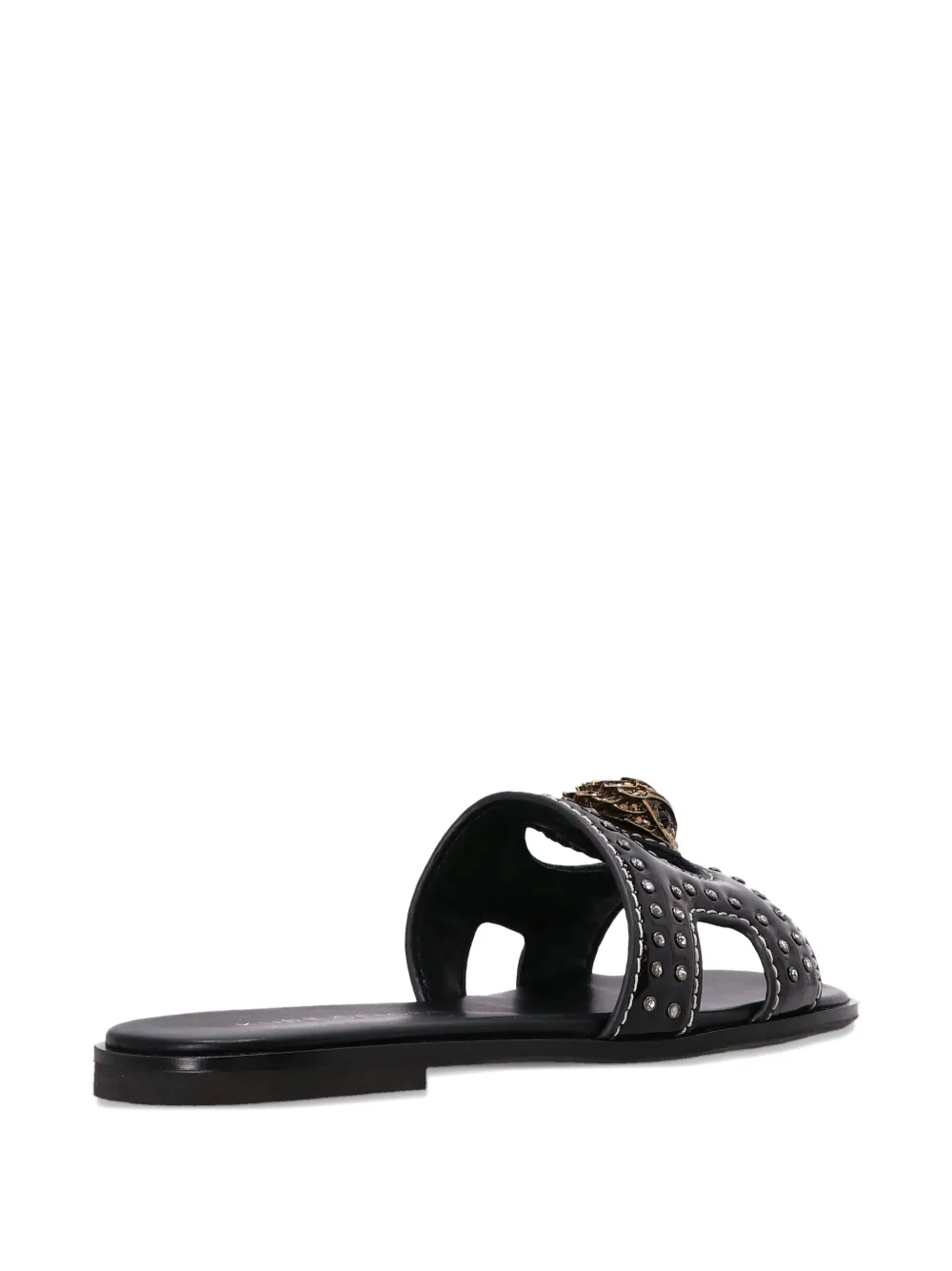 Kurt Geiger London Sandalen met uitgesneden details en adelaarsbedel Zwart
