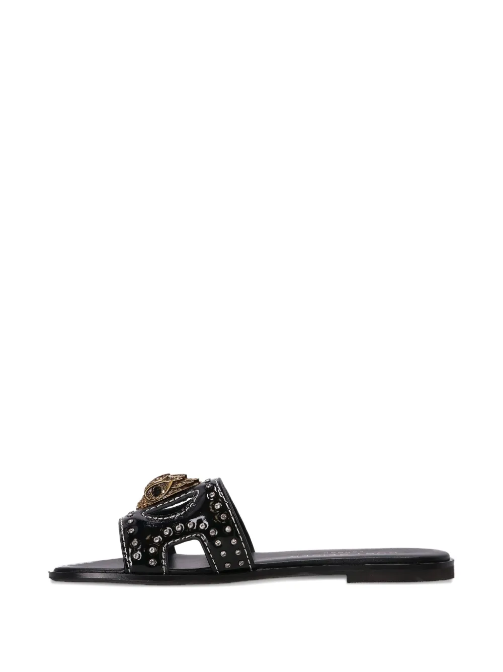 Kurt Geiger London Sandalen met uitgesneden details en adelaarsbedel Zwart