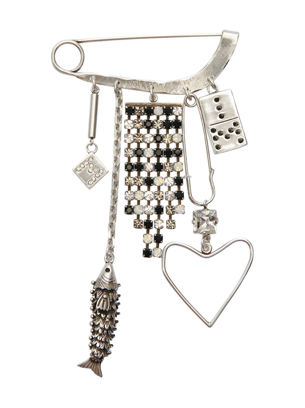 ISABEL MARANT Abby safety-pin embellished brooch | Silver | Image 1