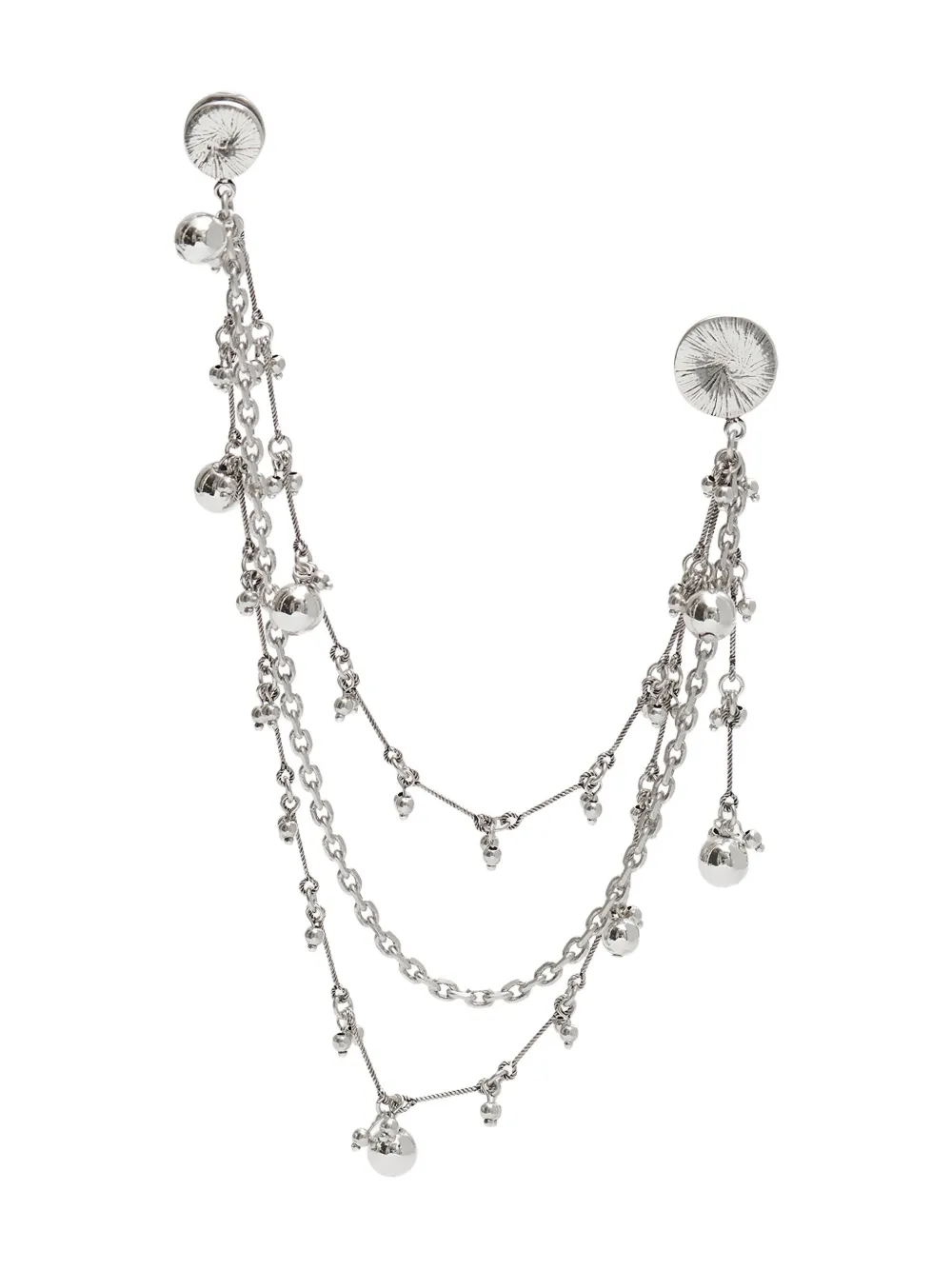ISABEL MARANT Freya textured beaded pin | Silver | Image 1