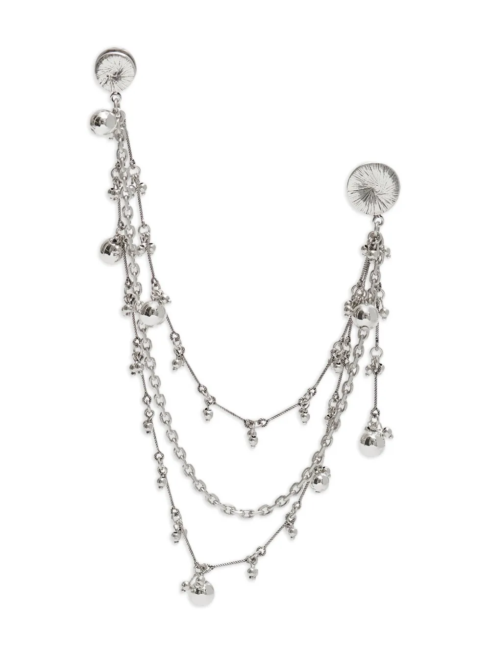 ISABEL MARANT Freya textured beaded pin | Silver | Image 1