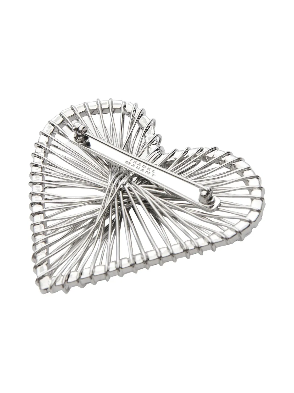 Isabel Marant Eden Wire-frame Brooch In Silver