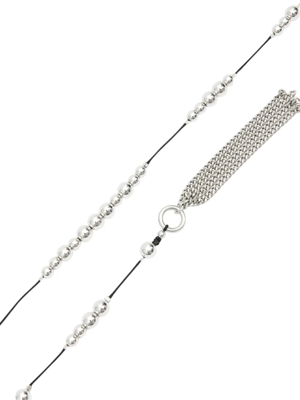 ISABEL MARANT Bob beaded tassel scarf - Zilver