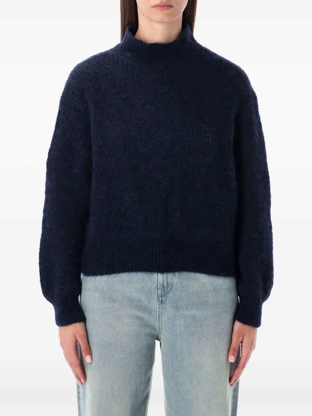 American Vintage high-neck sweater | Blue | Image 1