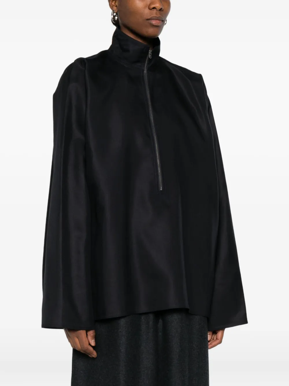 Sofie D'hoore Carracci Tropical Wool Shirt In Black