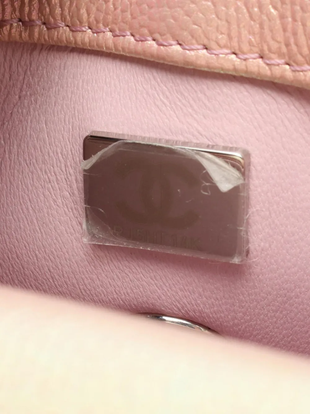 Pre-owned Chanel 2021-2025 Extra Mini Caviar Coco Top Handle Bag Satchel In Pink