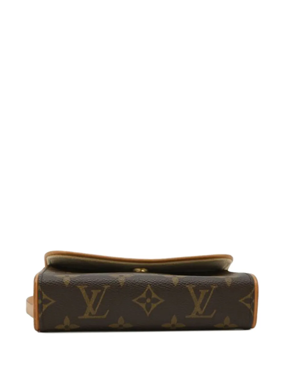 Pre-owned Louis Vuitton 2003 Monogram Pochette Florentine Belt Bag In Brown