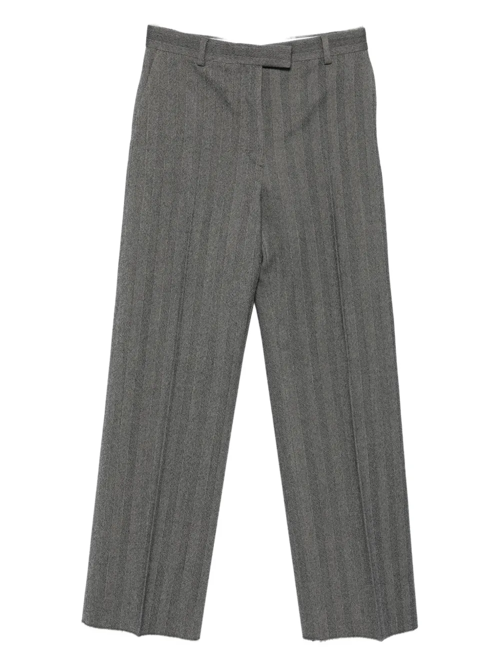 Ferragamo Wool-blend Pants In Gray